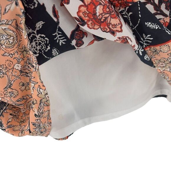 Cato Dress Size 14 16W Bohemian Multicolor Floral Dramatic Bell Sleeve V Neck - Picture 9 of 11